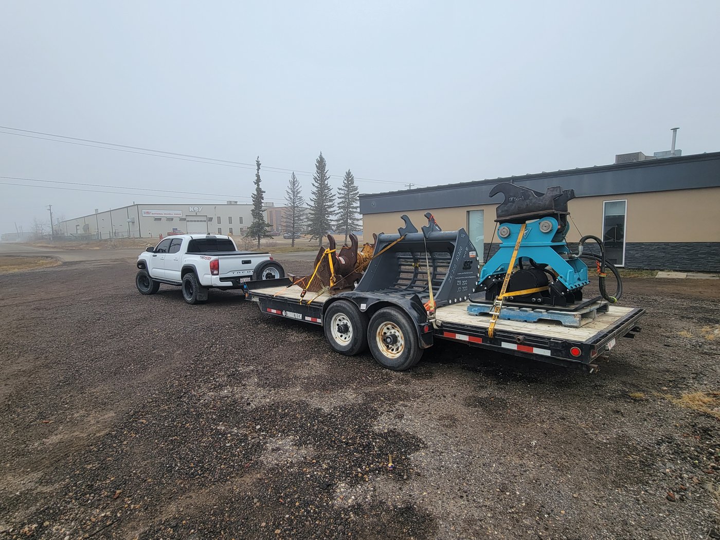 Heavy equipment operating on an Alberta worksite